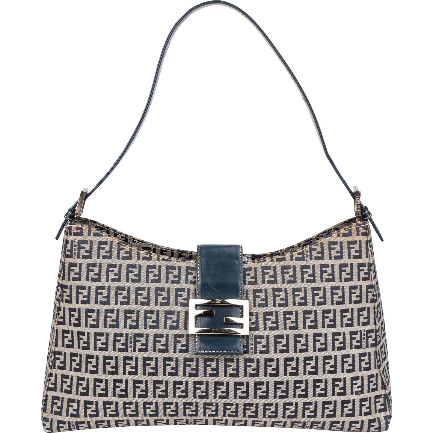 Fendi FF Monogram Baguette Buckle Shoulder Bag