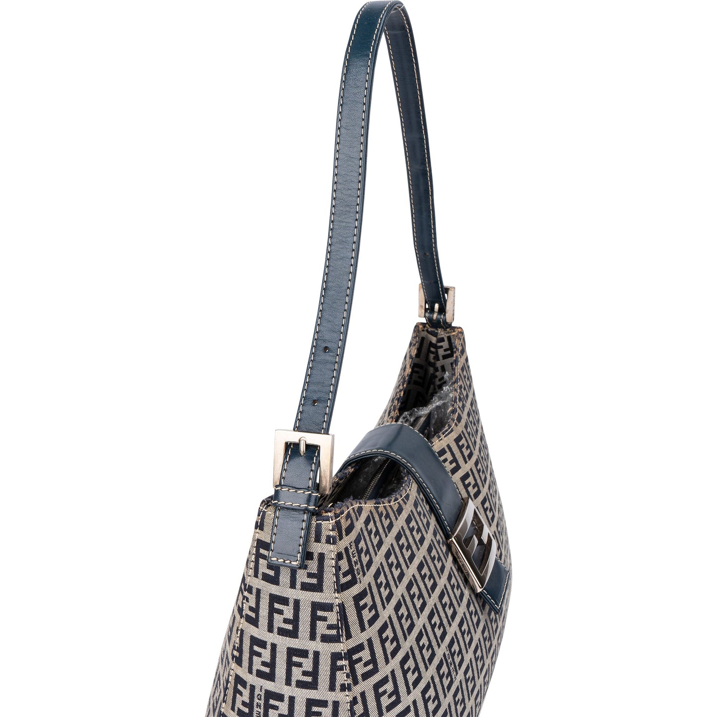 Fendi FF Monogram Baguette Buckle Shoulder Bag