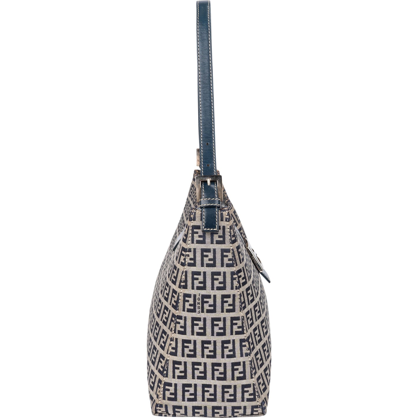 Fendi FF Monogram Baguette Buckle Shoulder Bag