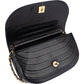 Chanel Stitching Lambskin 24K Gold Halfmoon Single Flap Shoulder Bag