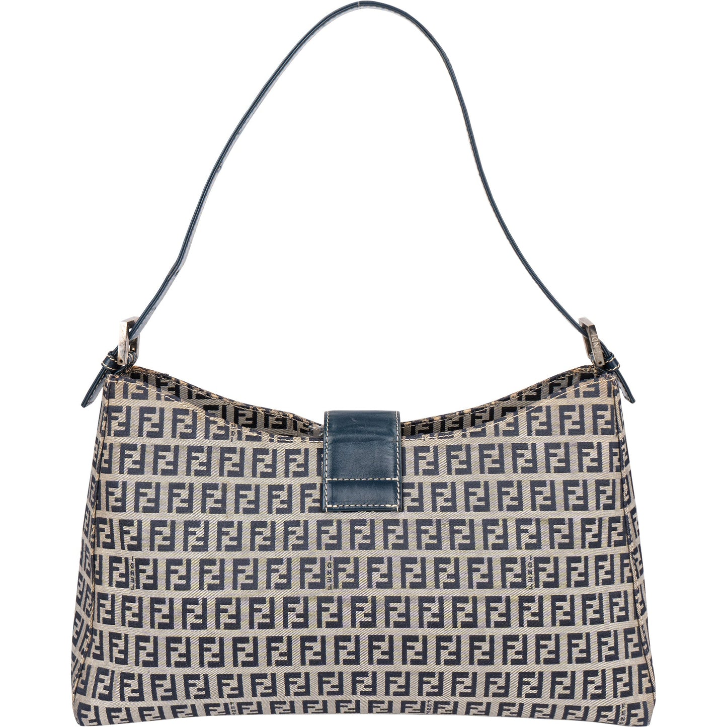 Fendi FF Monogram Baguette Buckle Shoulder Bag