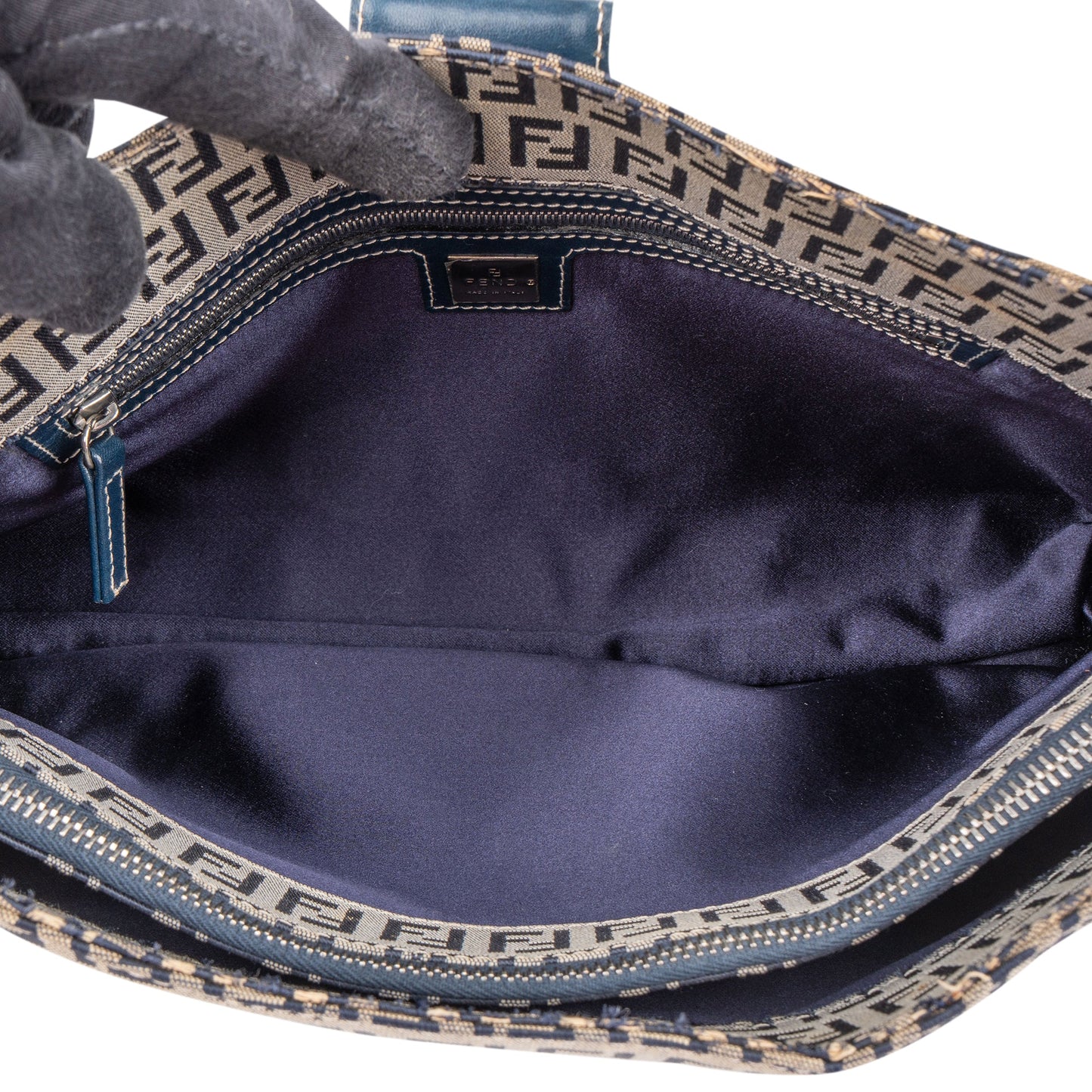 Fendi FF Monogram Baguette Buckle Shoulder Bag