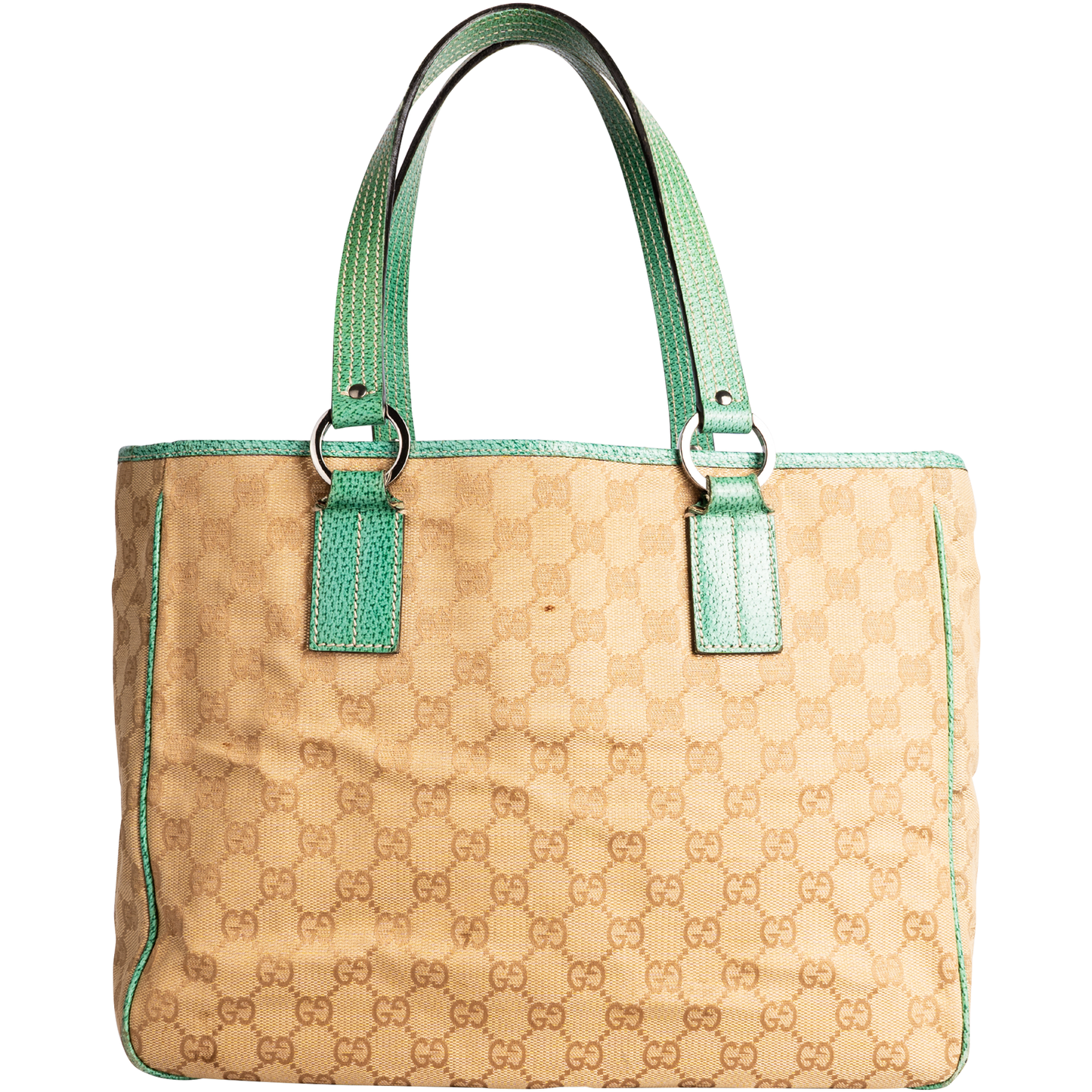 Gucci Monoggram Medium Turquoise Tote Bag