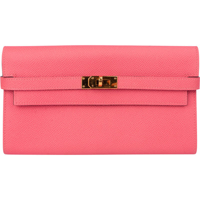 Hermès Pink Epsom Leather Kelly Wallet