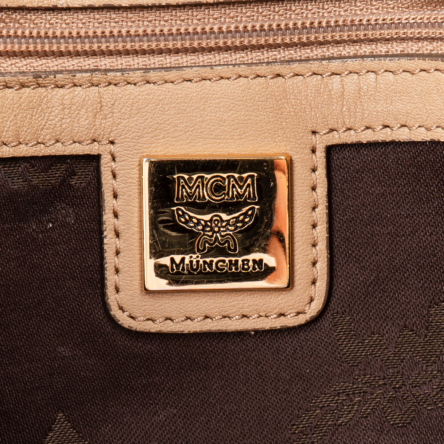 MCM Monogram Visetos Satchel Tote Shoulder Bag
