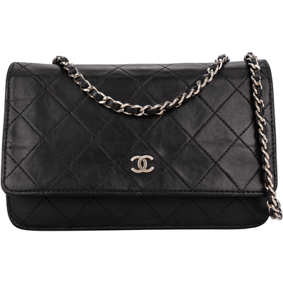 Chanel Quilted Lambskin Wallet on Chain Crossbody Bag