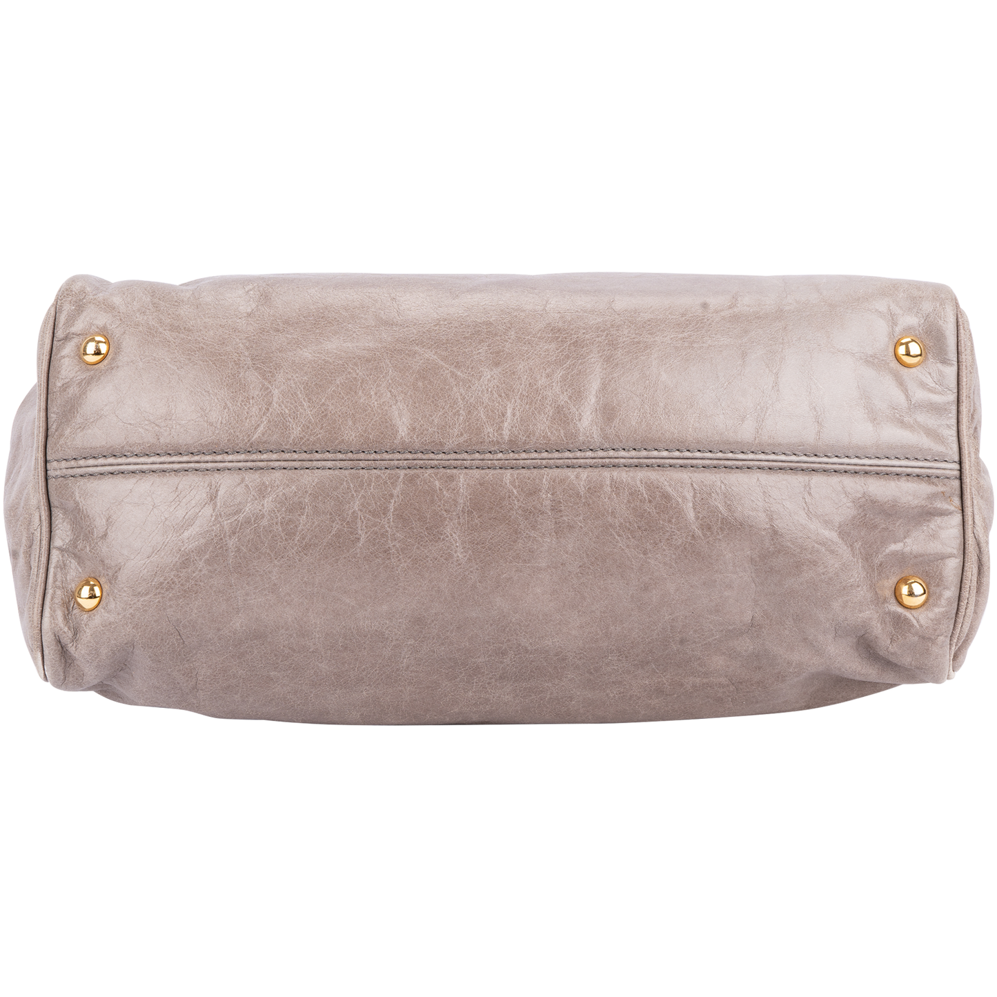 Miu Miu Taupe Leather City Handbag