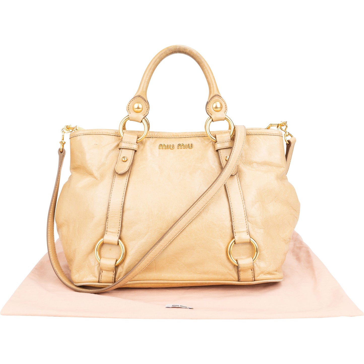 Miu Miu Classic Leather City Handbag