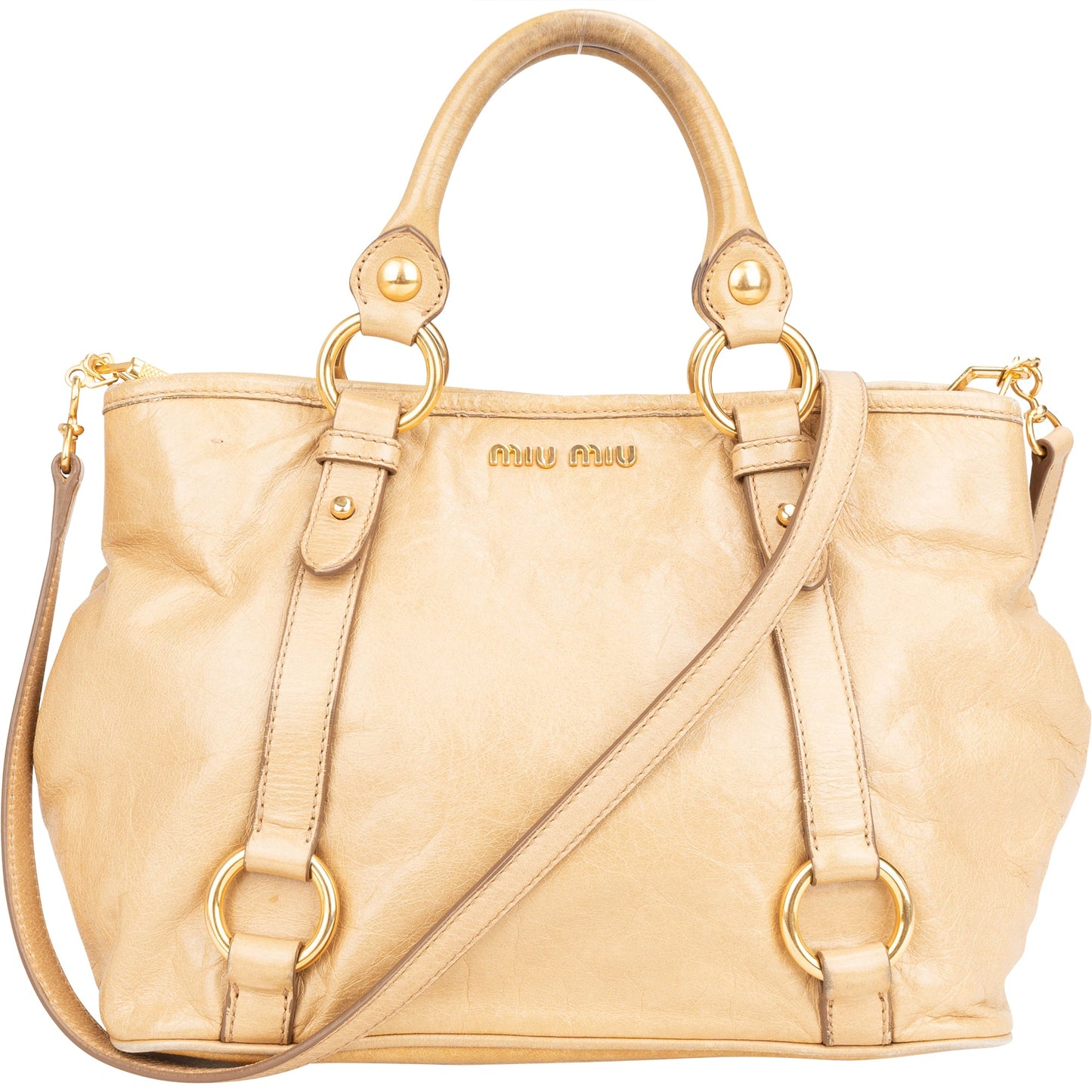 Miu Miu Classic Leather City Handbag