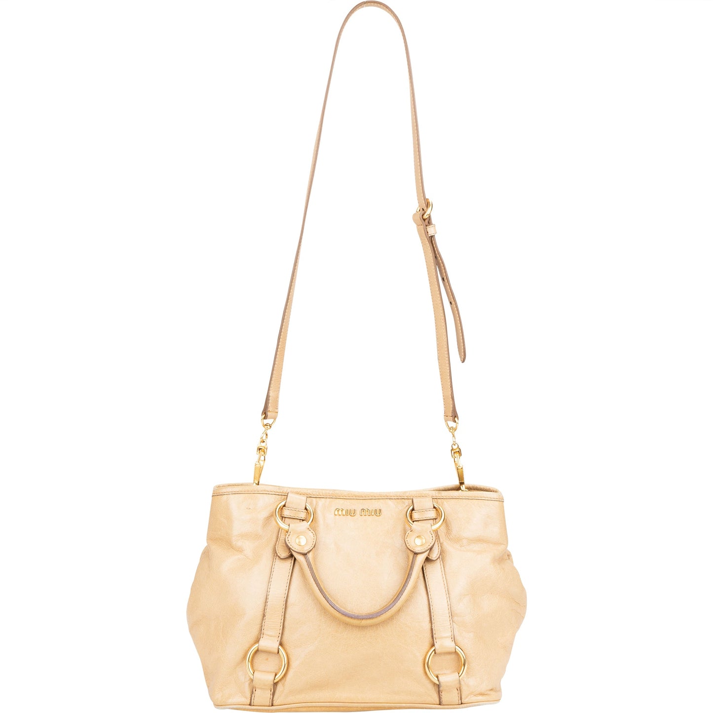 Miu Miu Classic Leather City Handbag