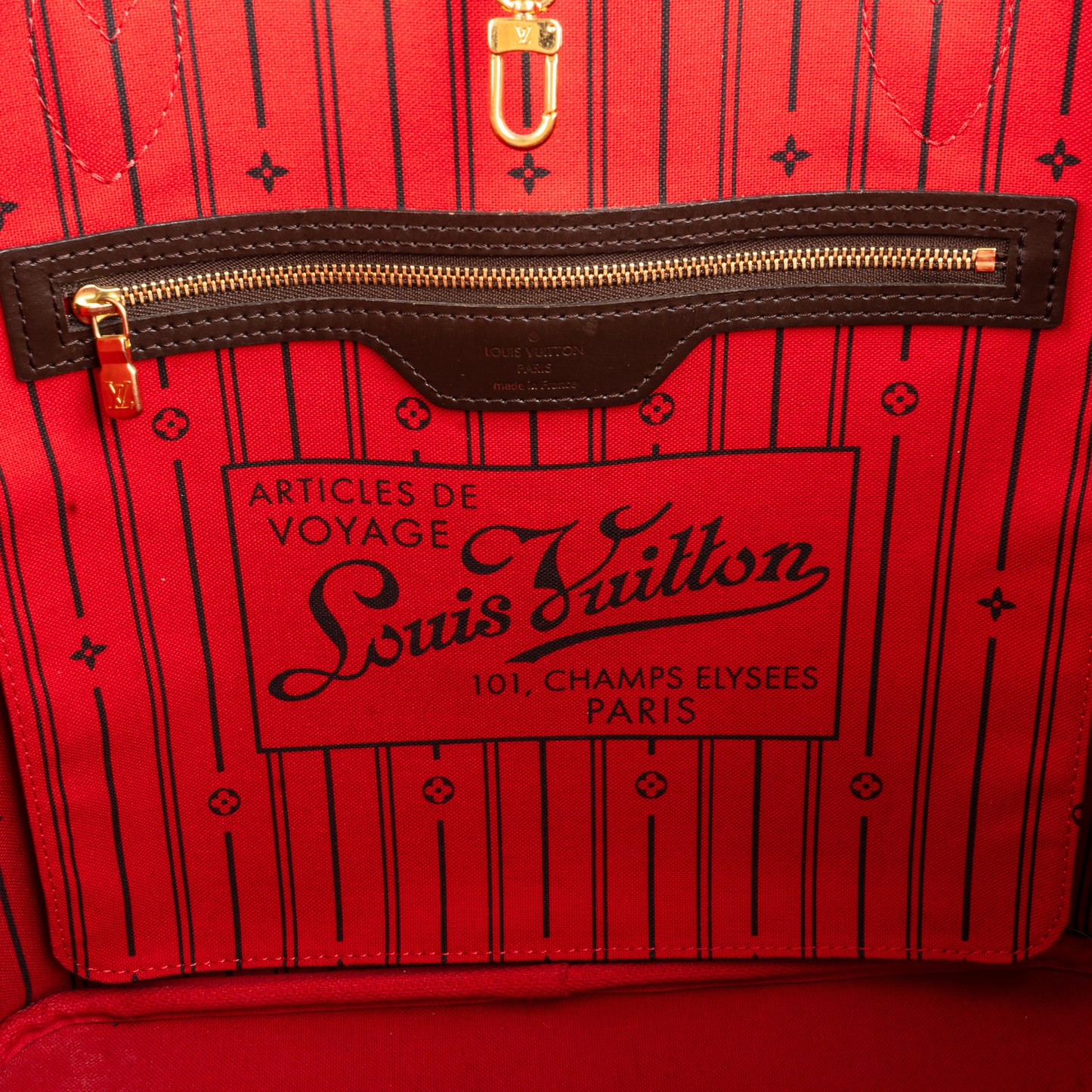 Louis Vuitton Monogram Damier Ebene Neverfull MM Shoulder Bag