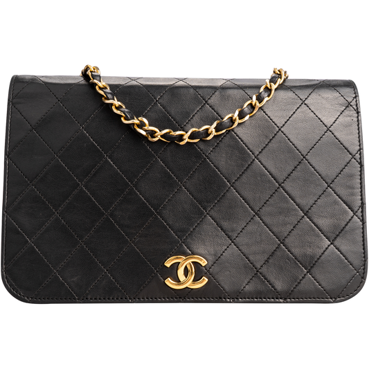 Chanel Quilted Lambskin 24K Gold Single Flap Bag