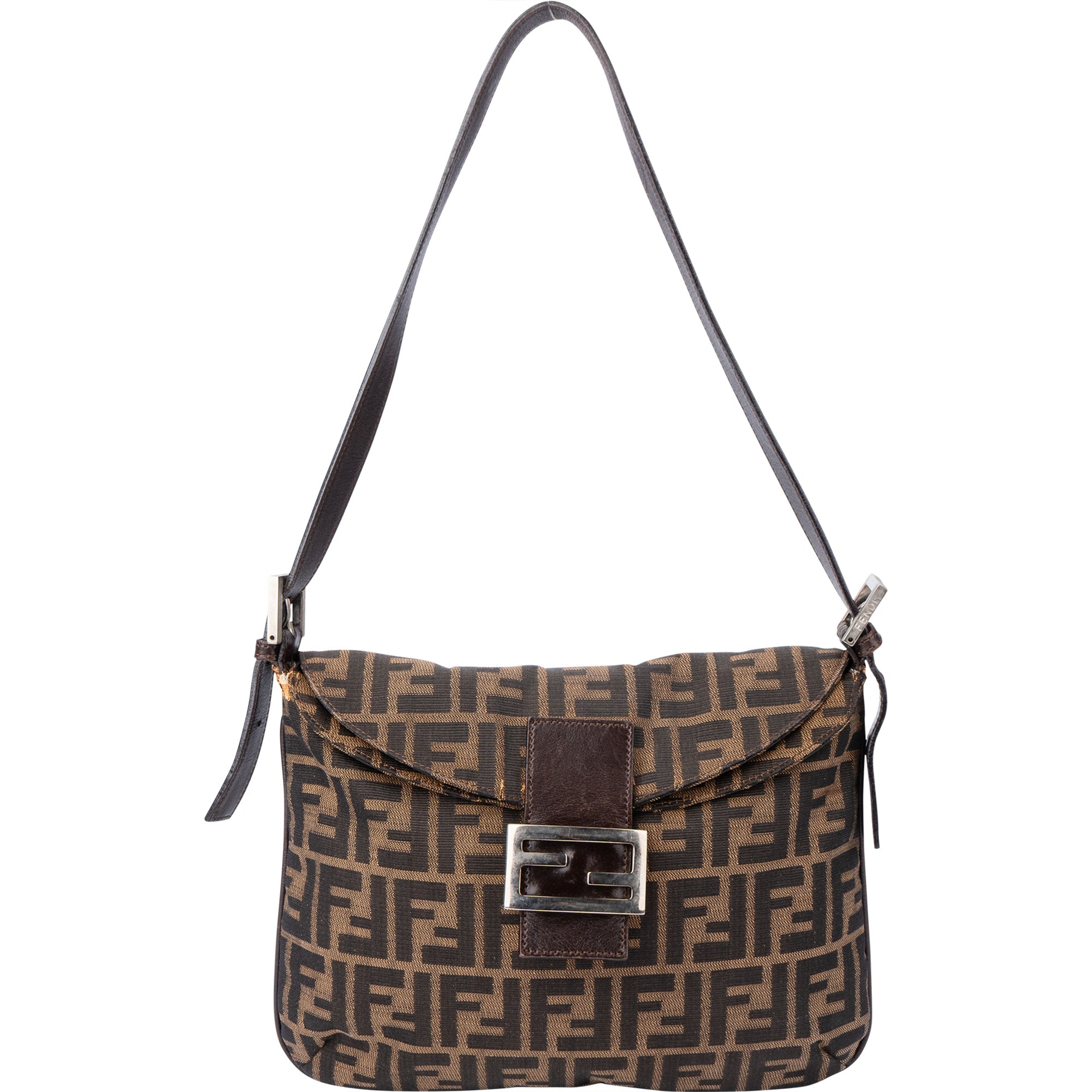 Fendi FF Monogram Baguette Shoulder Bag