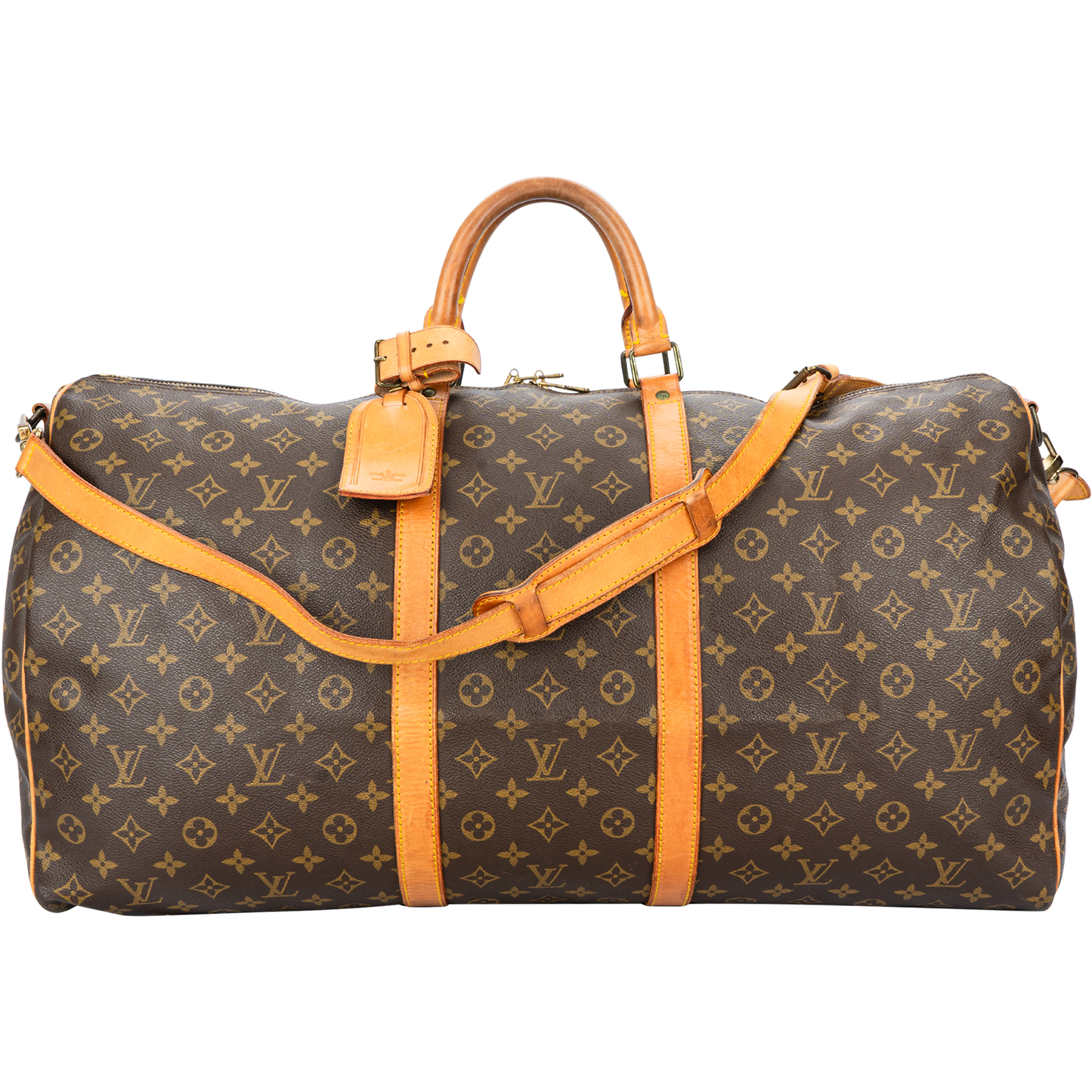 Louis Vuitton Monogram Canvas Keepall 60 Bandoulière Travel Bag