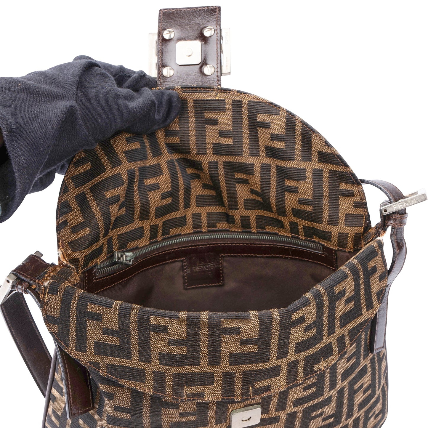 Fendi FF Monogram Baguette Shoulder Bag