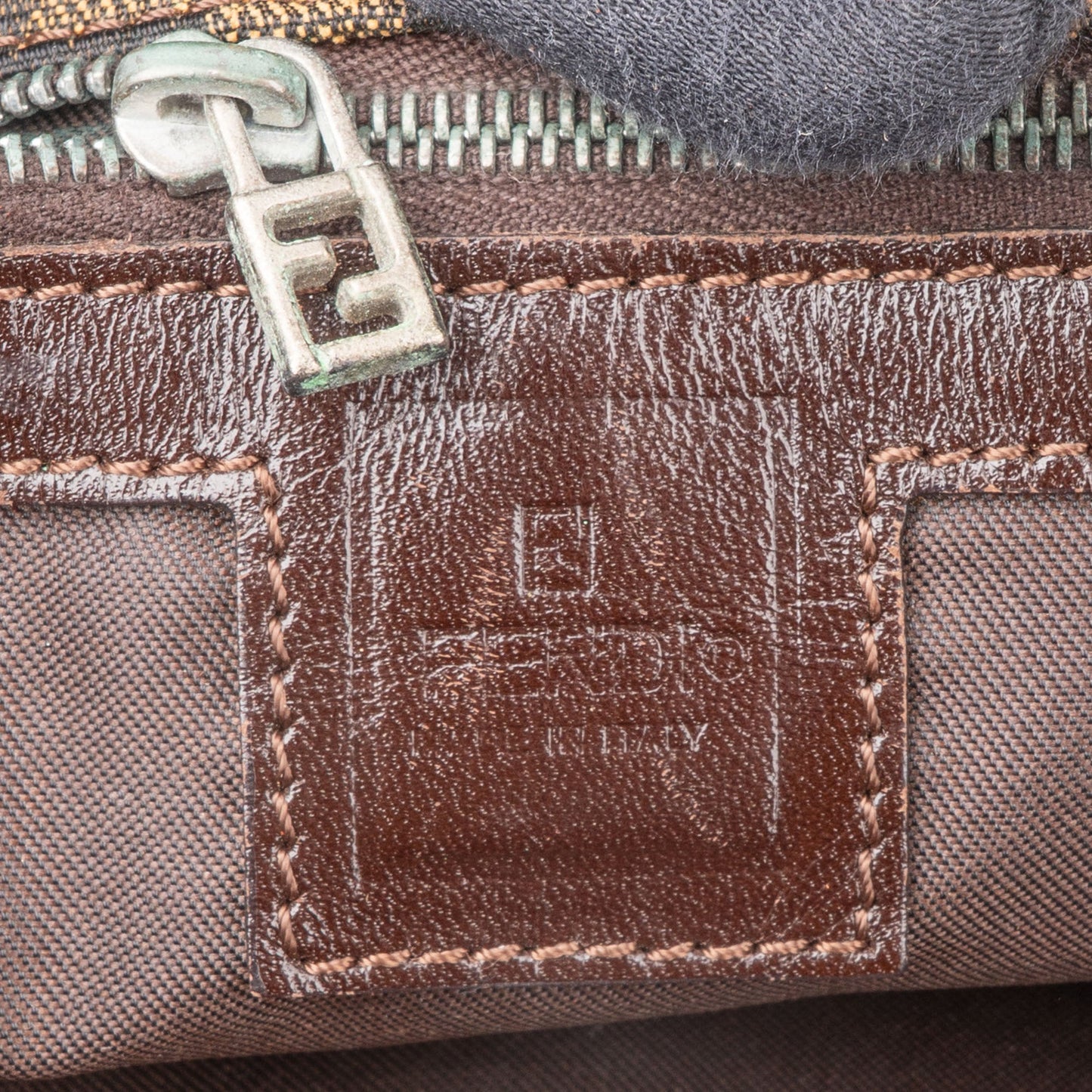 Fendi FF Monogram Baguette Shoulder Bag