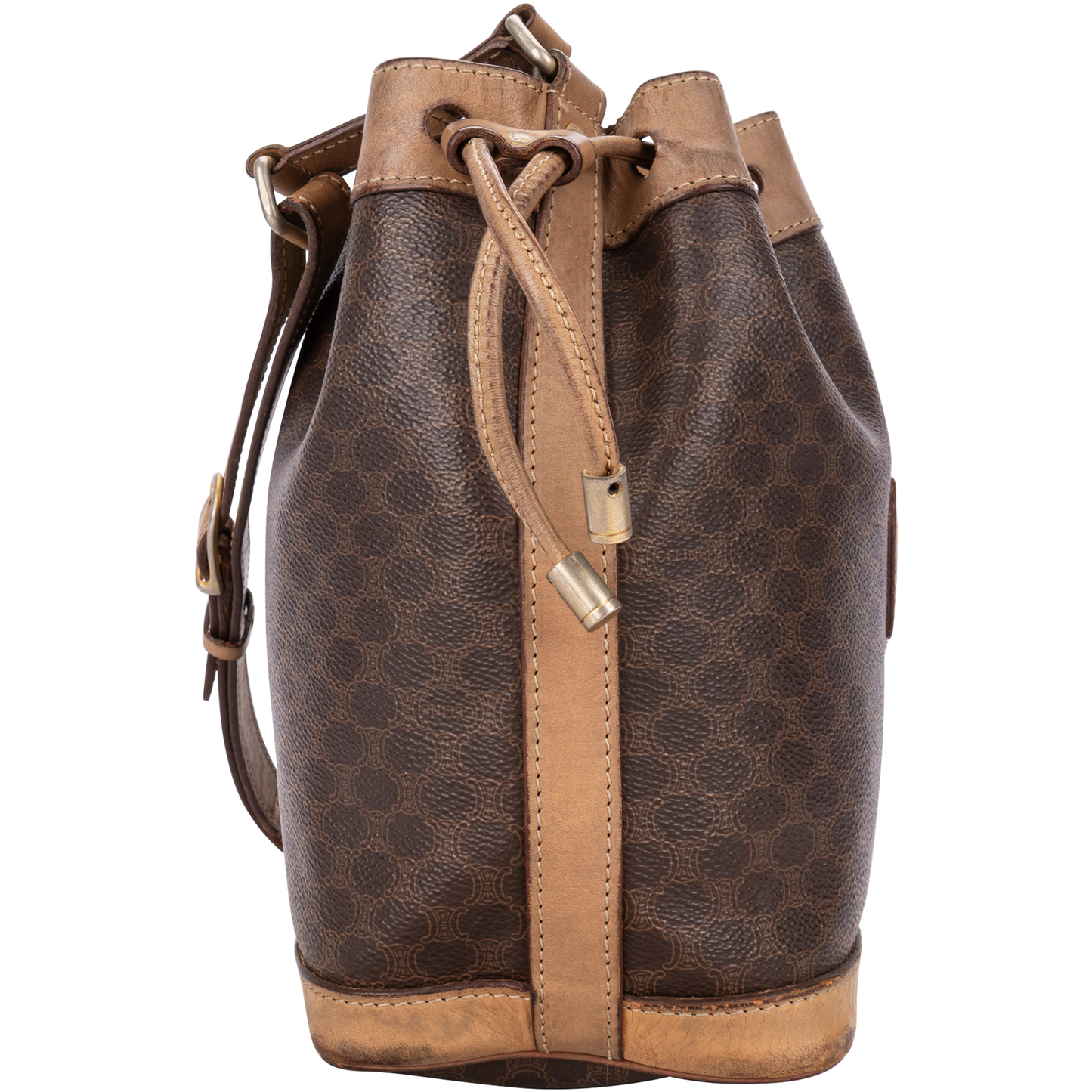 Celine Macadam Drawstring Bucket Shoulder Bag
