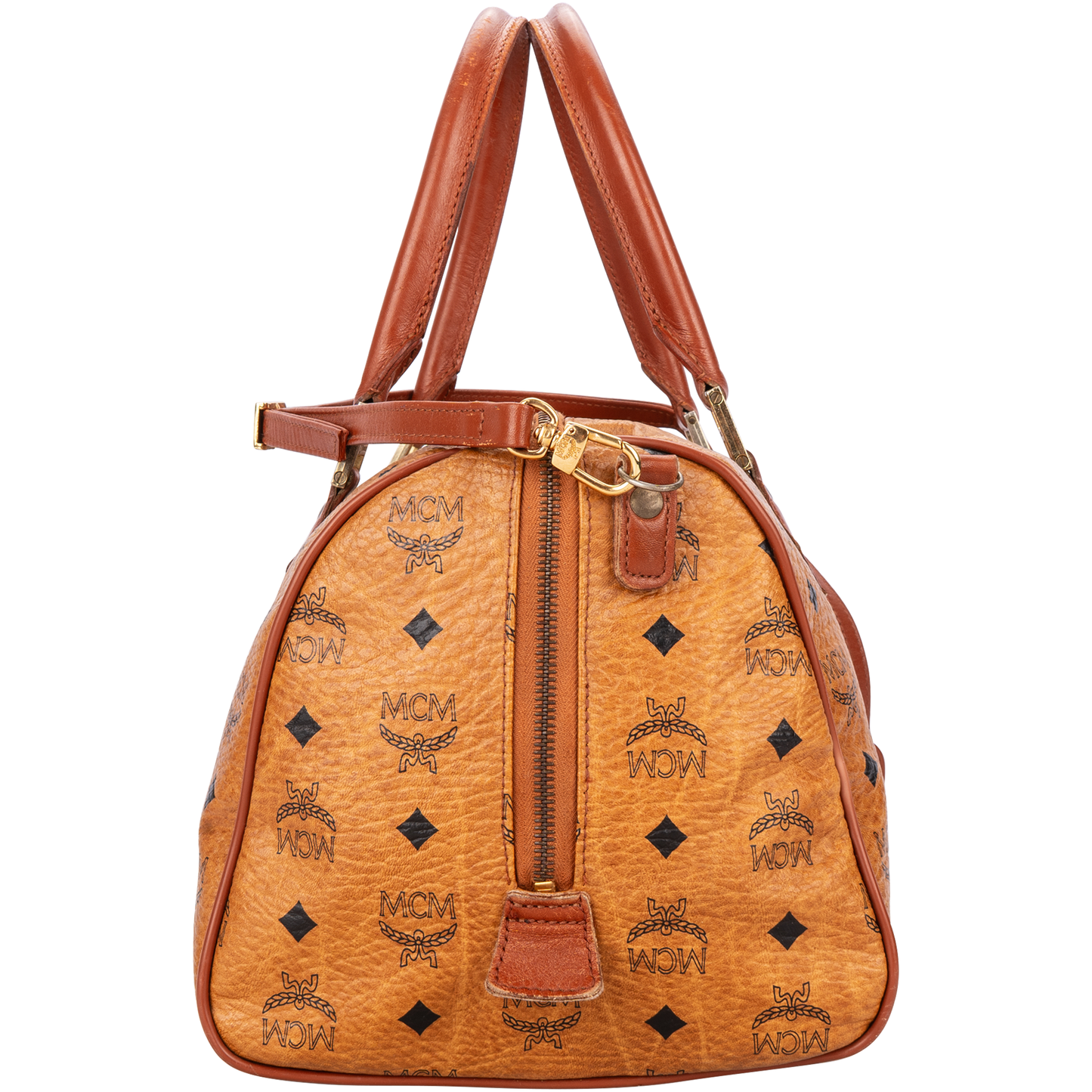MCM Monogram Visetos Boston 35 Handbag
