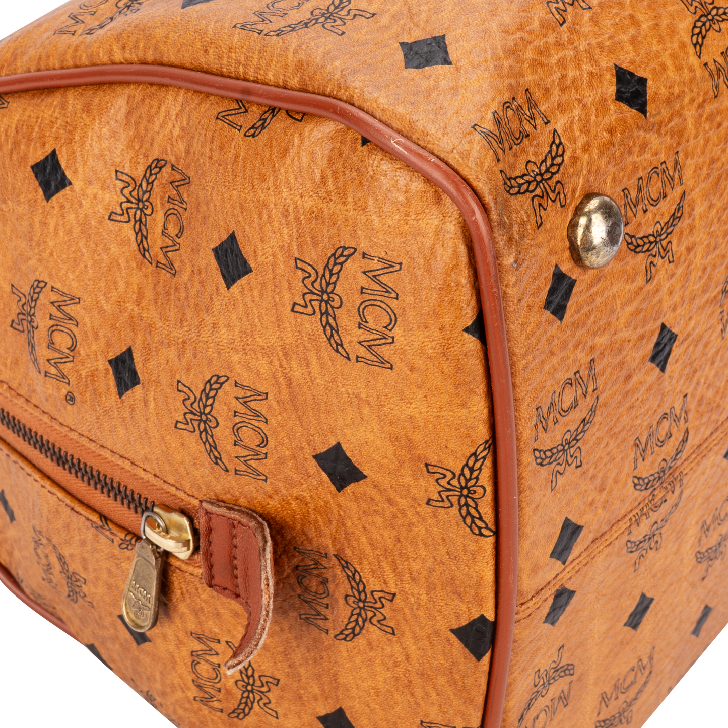MCM Monogram Visetos Boston 35 Handbag