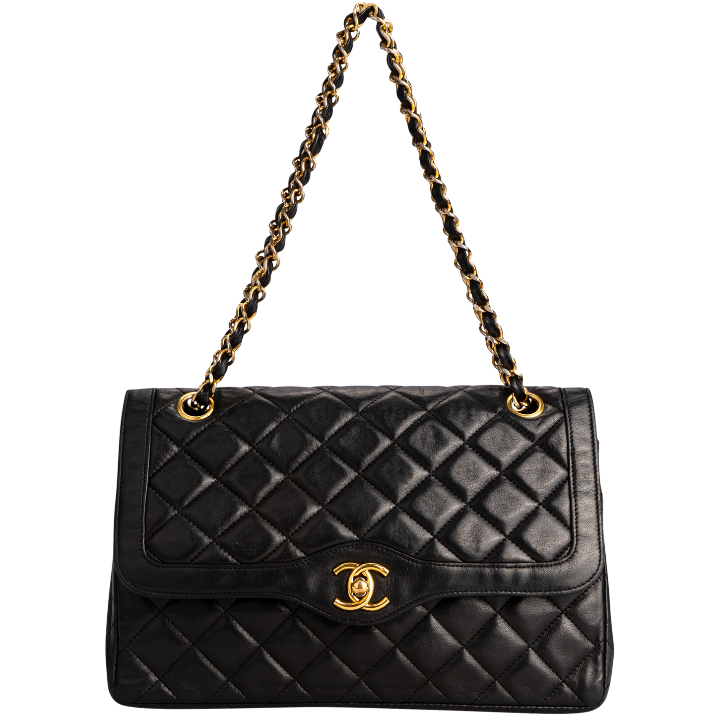 Chanel Quilted Lambskin 24K Gold Double Flap Bag