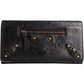 Balenciaga Black Lambskin Leather Zip Wallet