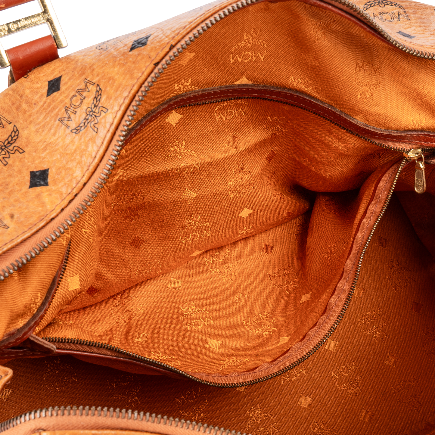 MCM Monogram Visetos Boston 35 Handbag