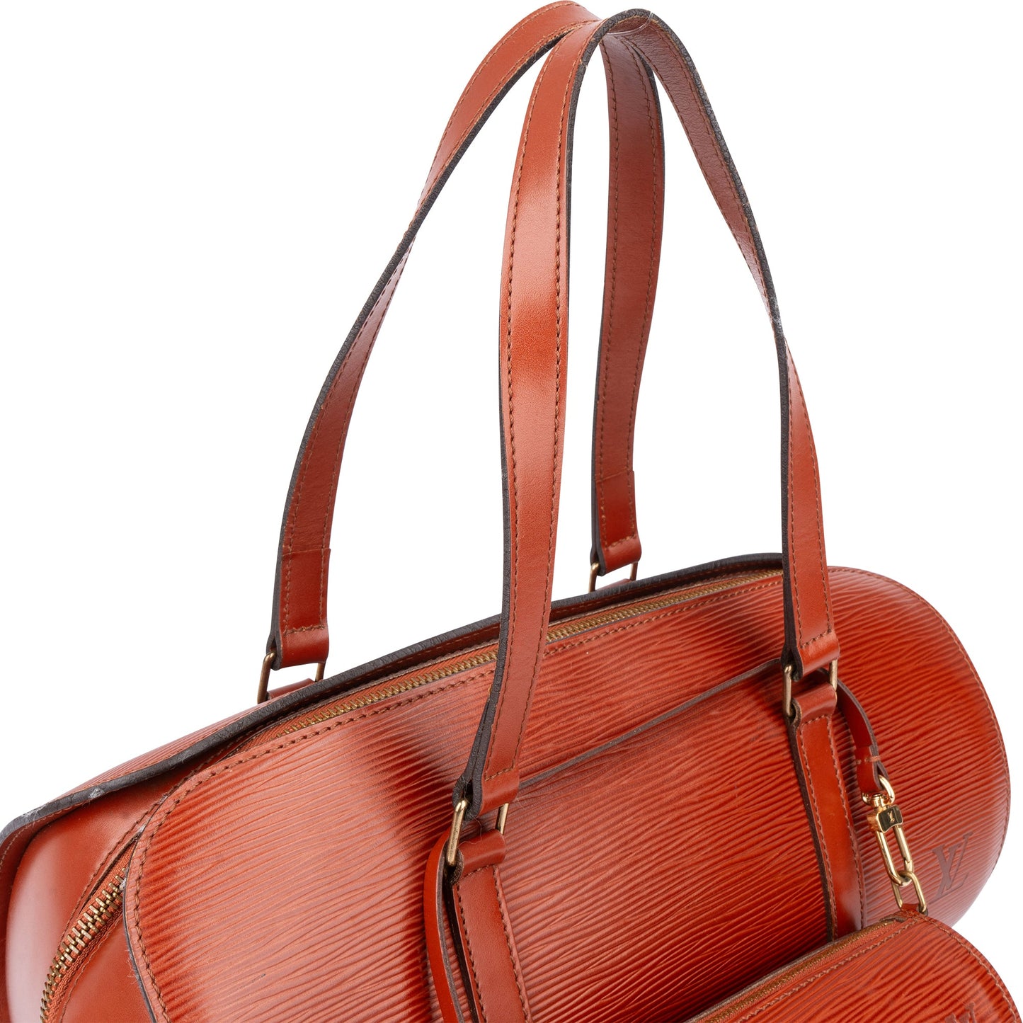 Louis Vuitton Cognac Epi Leather Soufflot Set Handbag