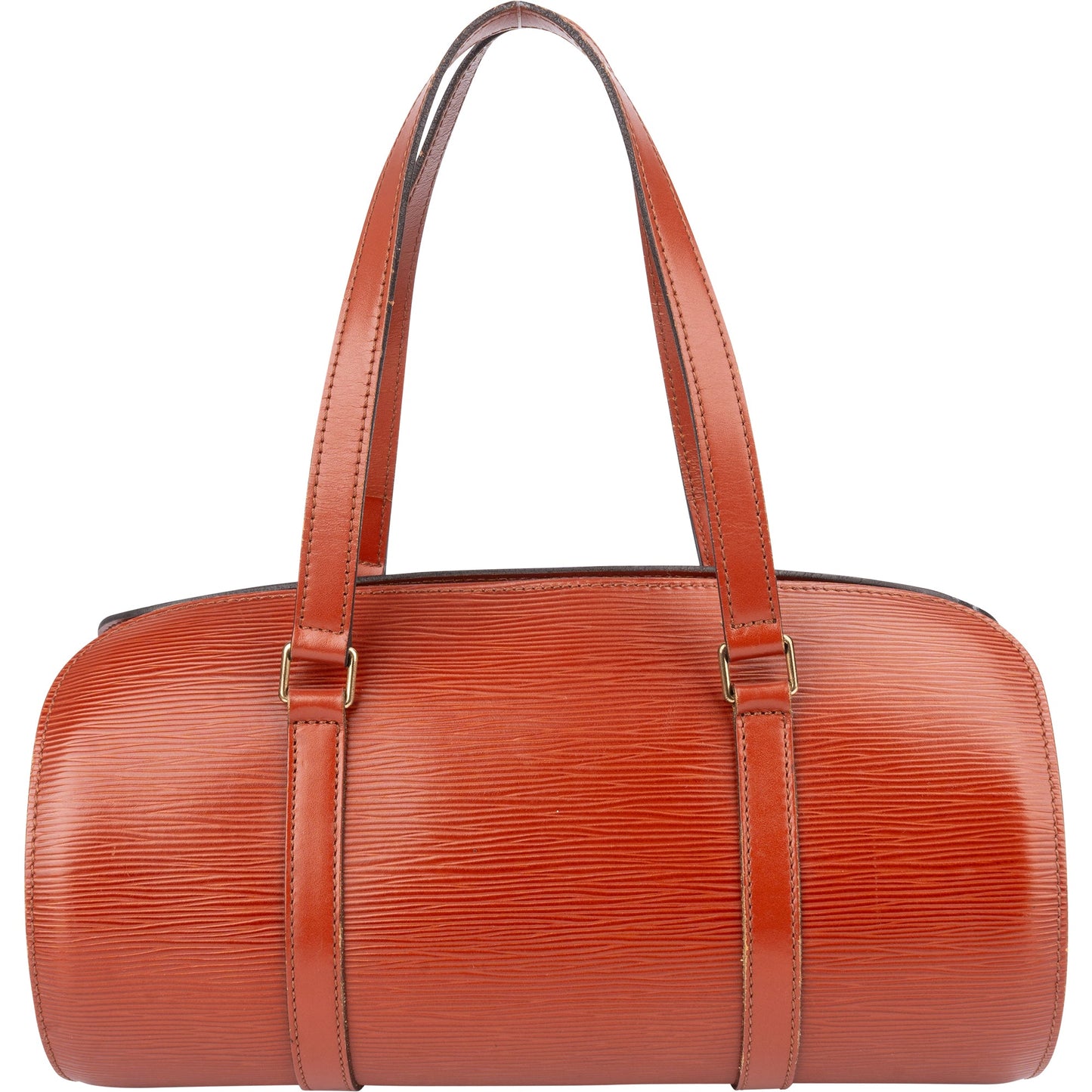 Louis Vuitton Cognac Epi Leather Soufflot Set Handbag