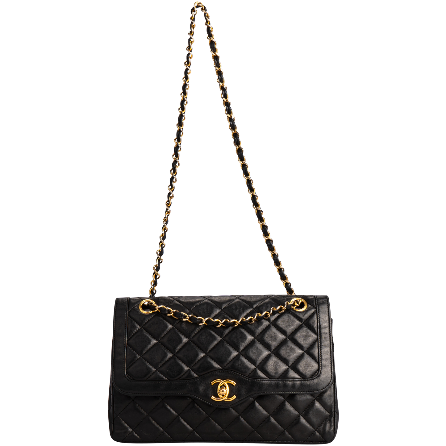 Chanel Quilted Lambskin 24K Gold Double Flap Bag