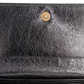 Balenciaga Black Lambskin Leather Zip Wallet