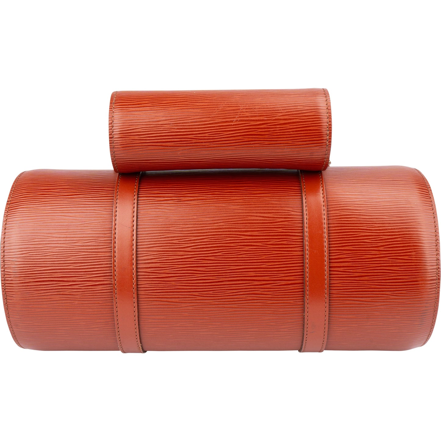 Louis Vuitton Cognac Epi Leather Soufflot Set Handbag