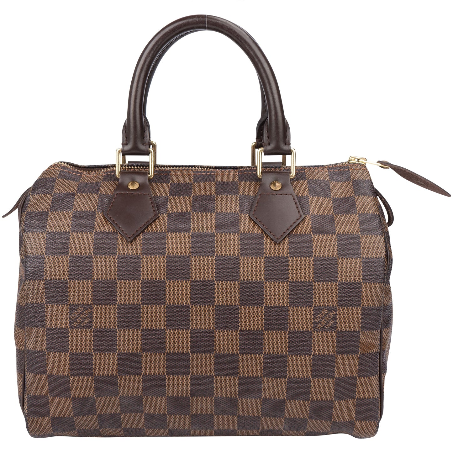 Louis Vuitton Damier Ebene Monogram Speedy 25 Handbag
