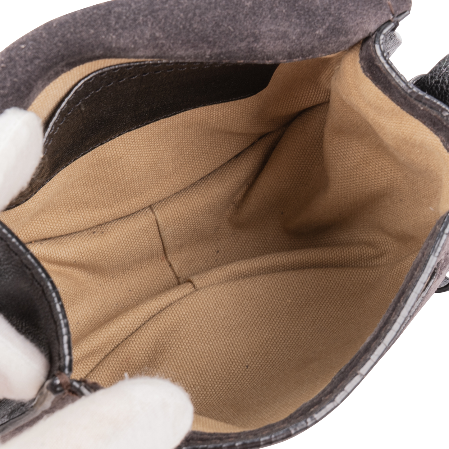 Chloé Black Calfskin Leather Mini Marcie Crossbody Bag