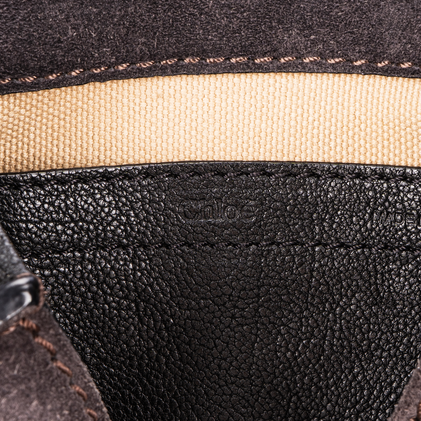 Chloé Black Calfskin Leather Mini Marcie Crossbody Bag