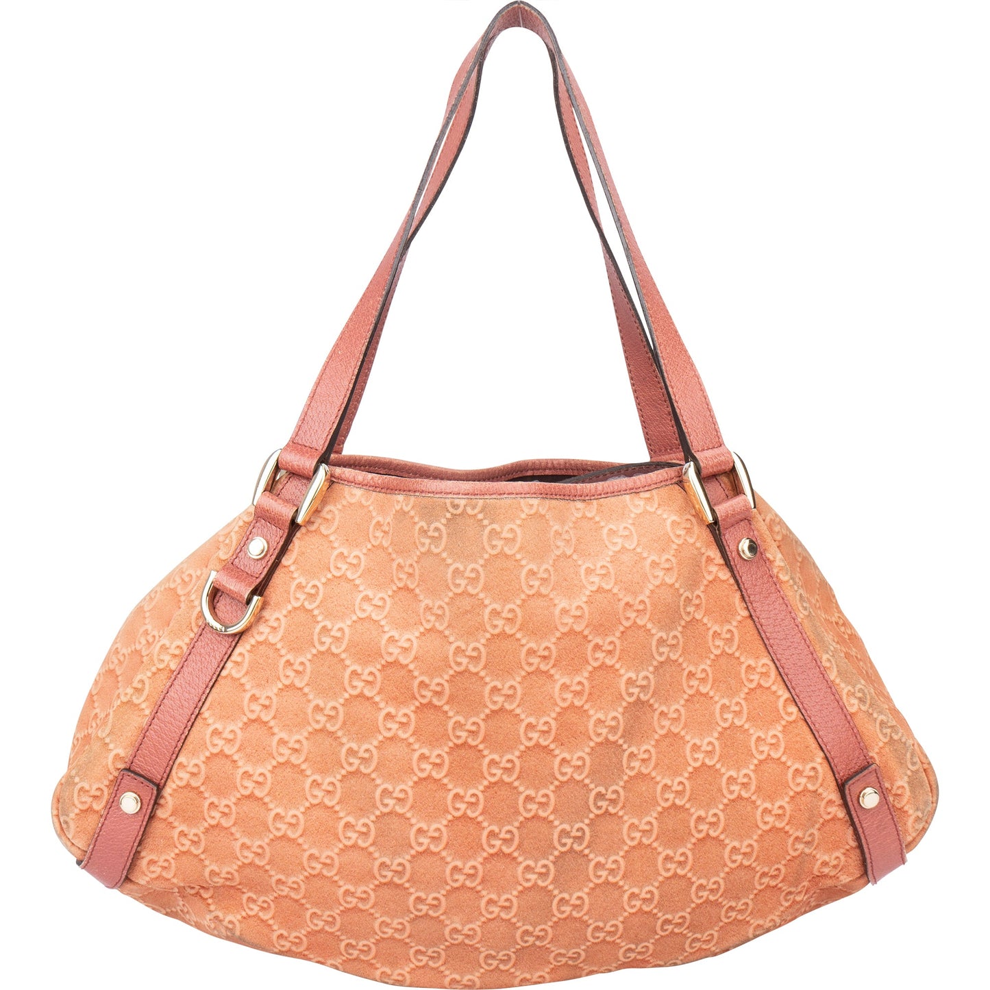 Gucci Suede Monogram Abbey 2006 Handbag