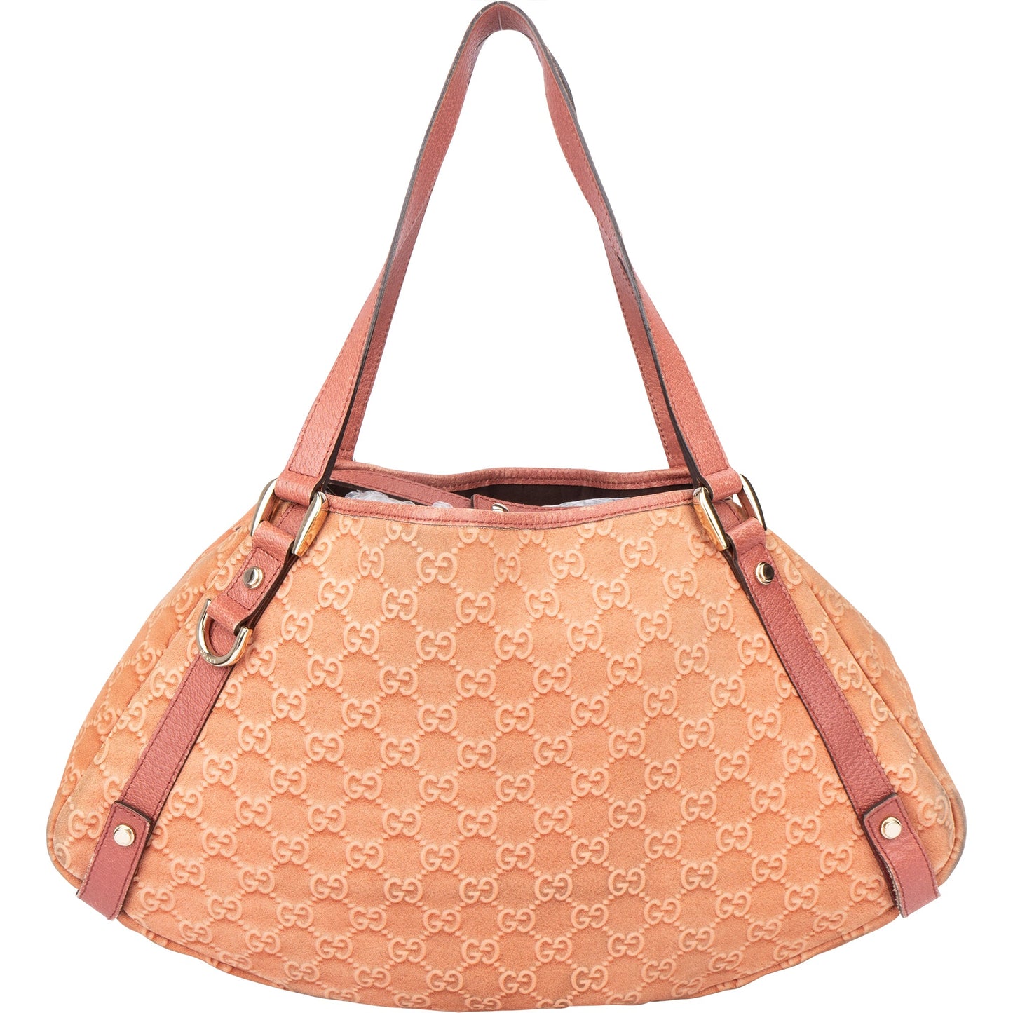 Gucci Suede Monogram Abbey 2006 Handbag