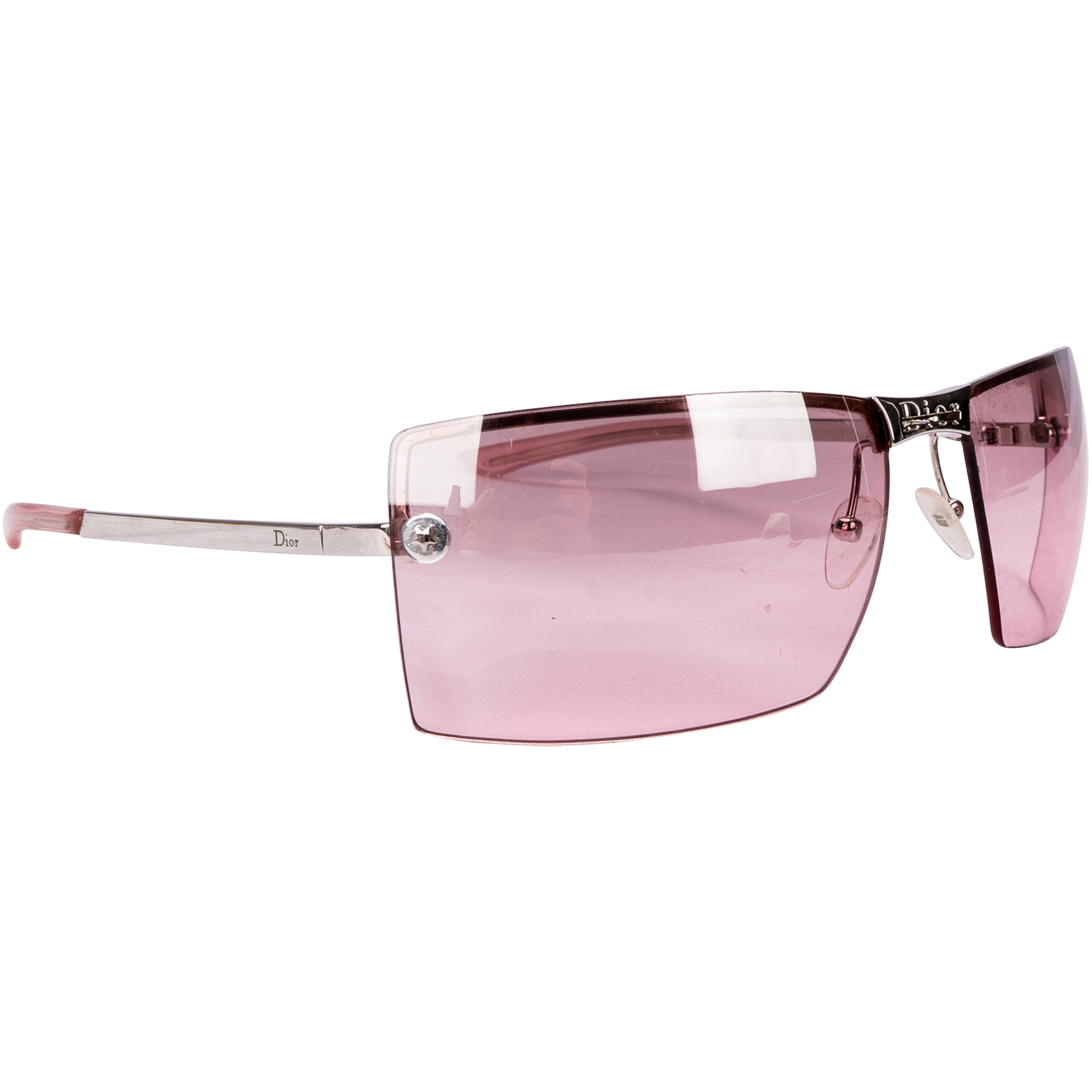 Christian Dior Adiorable 2 Rimless Wrap-Sunglasses Pink