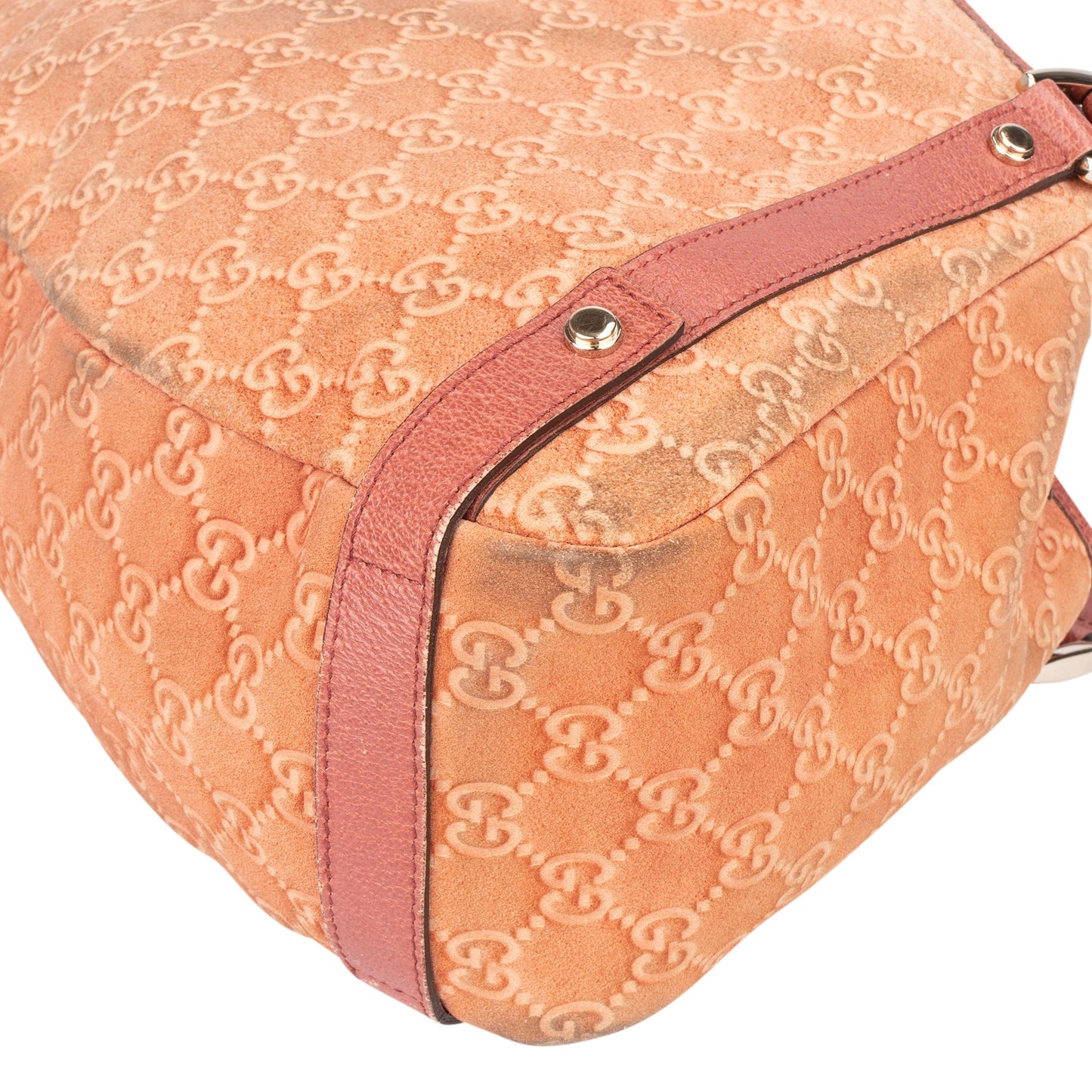 Gucci Suede Monogram Abbey 2006 Handbag