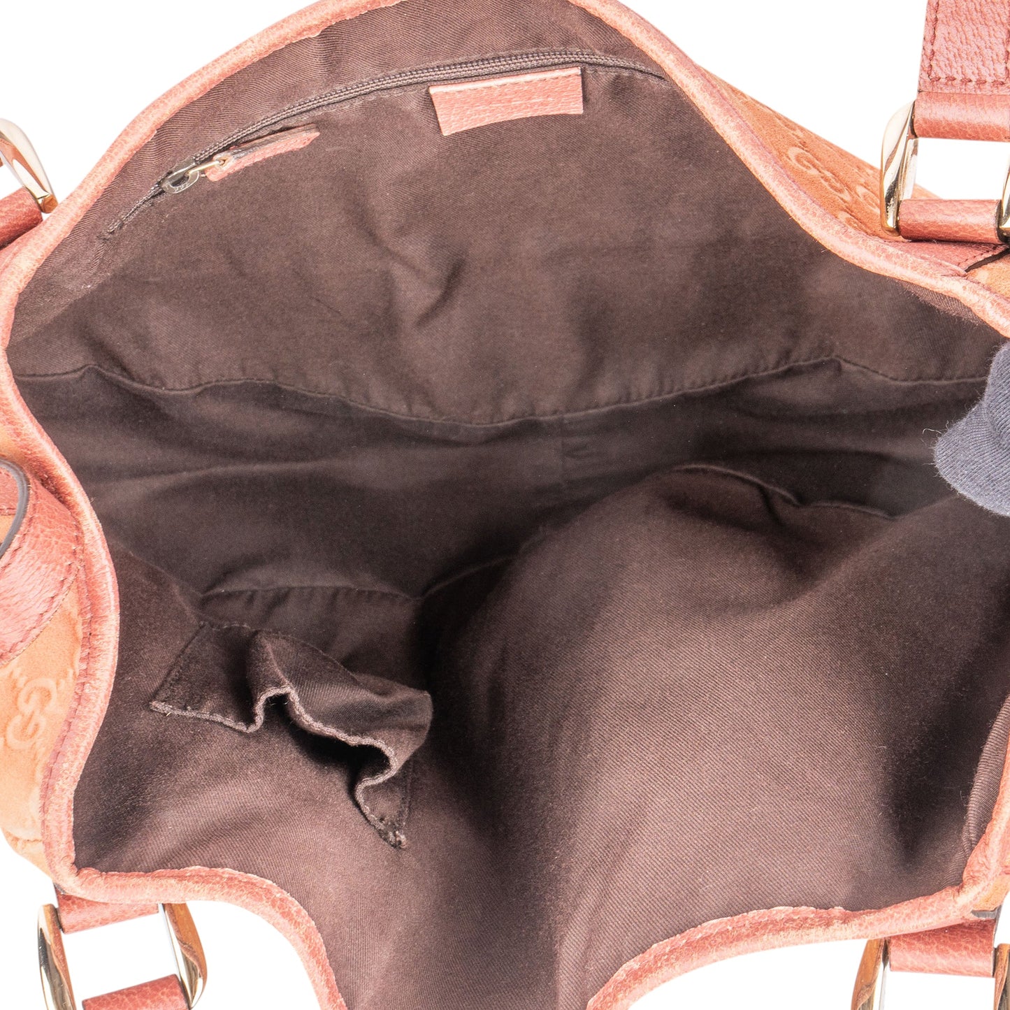 Gucci Suede Monogram Abbey 2006 Handbag