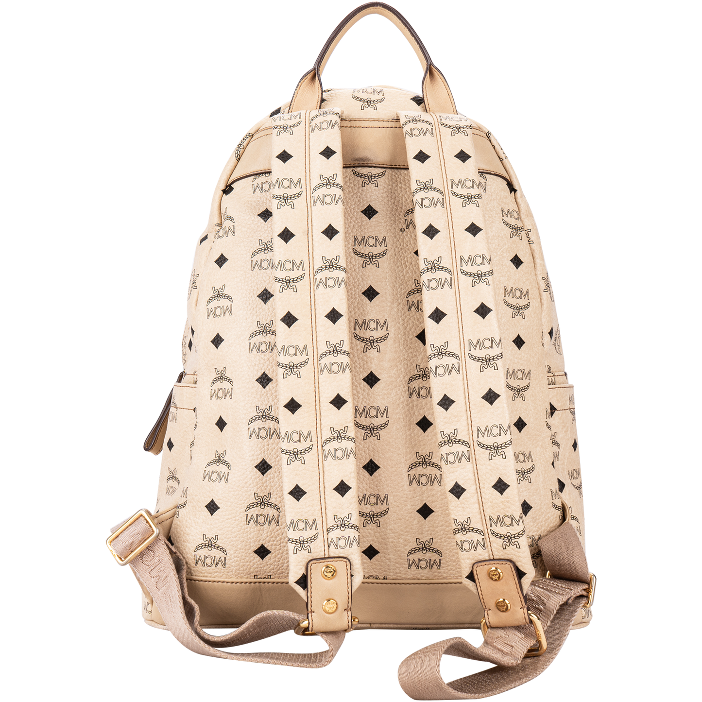MCM Monogram Visetos Stark Side Studs Small Backpack