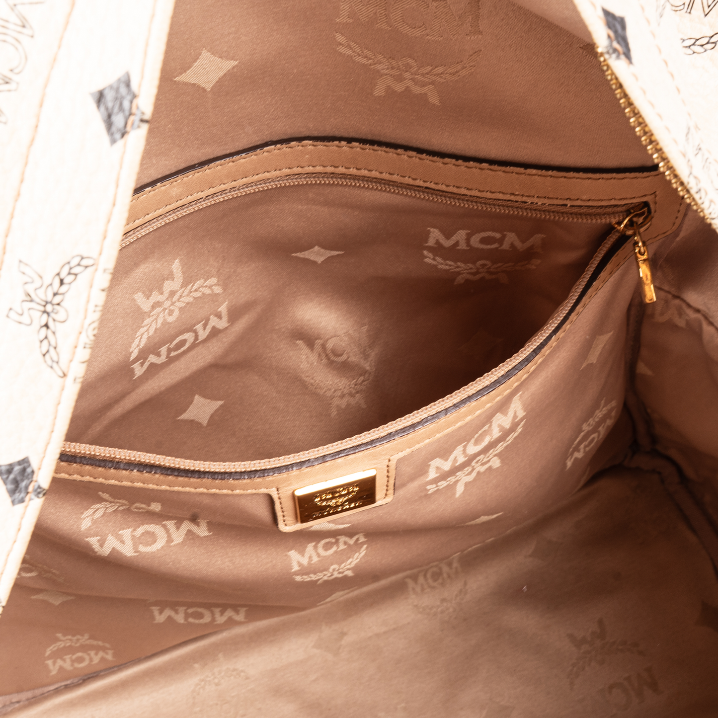 MCM Monogram Visetos Stark Side Studs Small Backpack