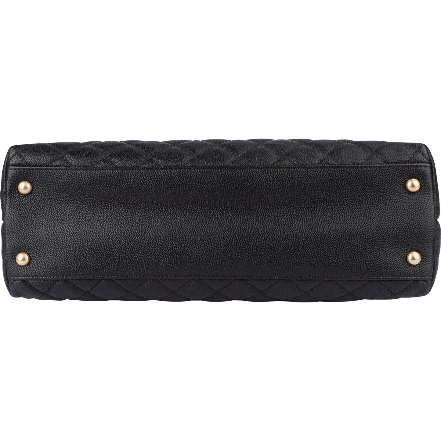 Chanel Lizard Quilted Caviar Leather CC Coco Top Handle Handbag