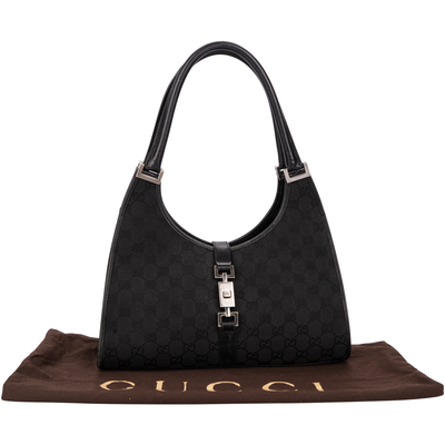 Gucci Monogram GG Canvas Jackie Hobo Shoulder Bag