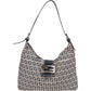 Fendi FF Monogram Baguette Buckle Hobo Bag