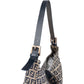 Fendi FF Monogram Baguette Buckle Hobo Bag