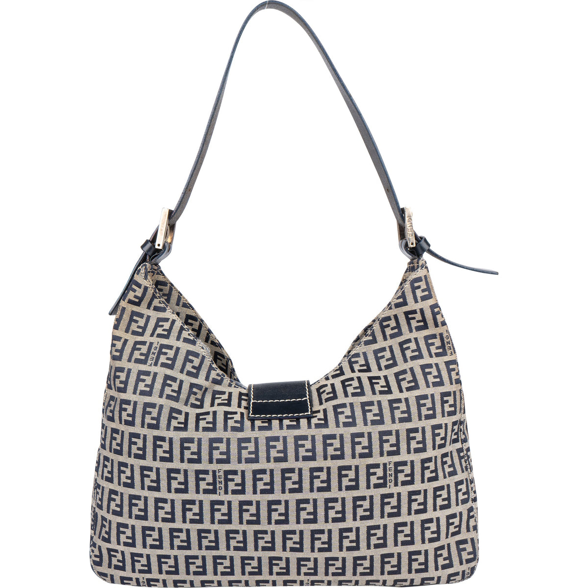 Fendi FF Monogram Baguette Buckle Hobo Bag
