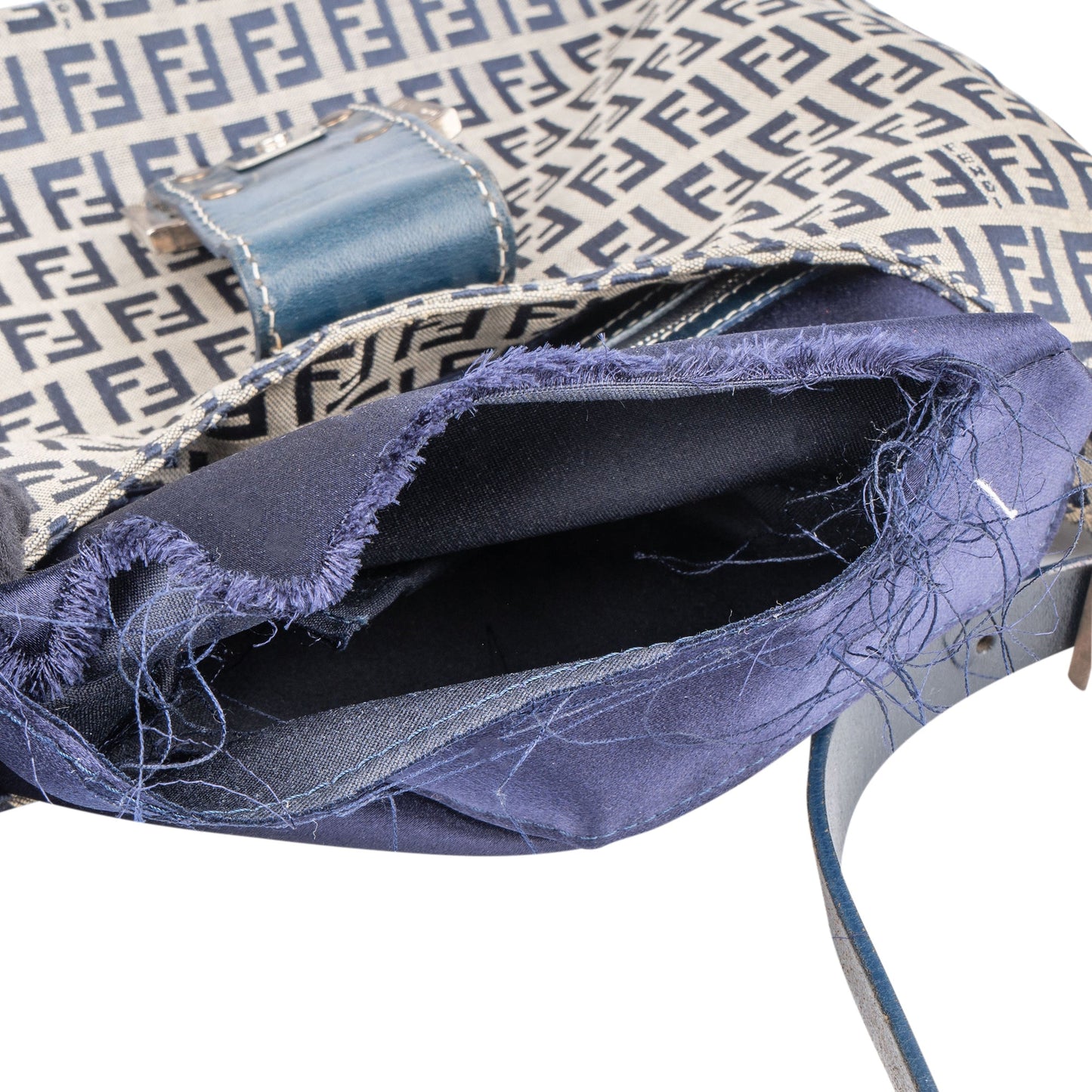 Fendi FF Monogram Baguette Buckle Hobo Bag
