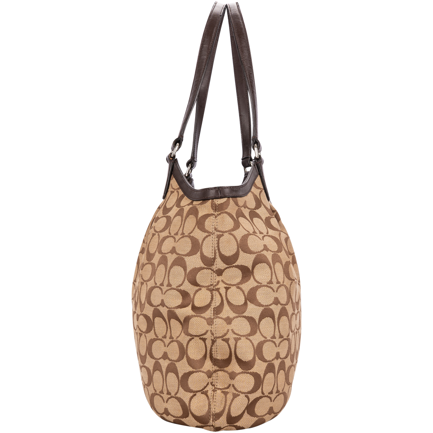 Coach Monogram Signature Stripe Shoulder Bag