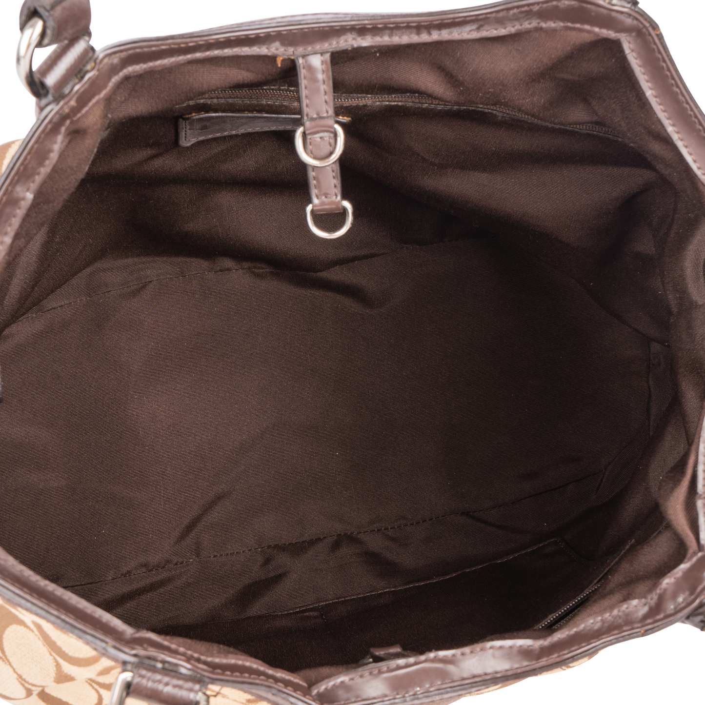 Coach Monogram Signature Stripe Shoulder Bag