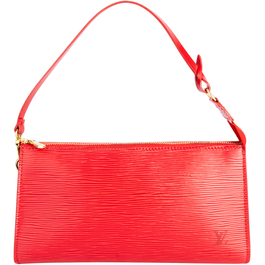 Louis Vuitton Red Epi Leather Pochette Accessoire